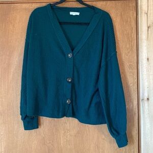 Blu Pepper green button up cardigan